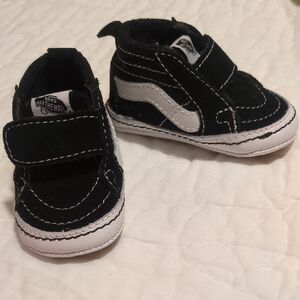 Vans Kids Black and White Sneakers